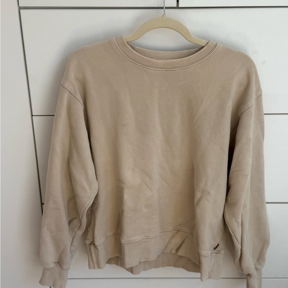 Aritzia Neutral Beige Crewneck Sweatshirt